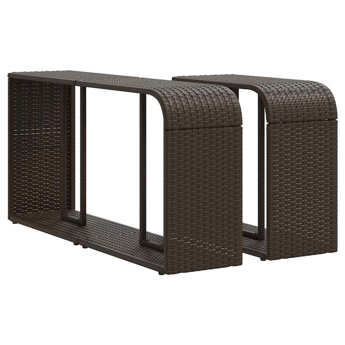 Set canapele de grădină cu perne, 10 piese, maro, poliratan - WALTI WALTI