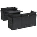 Set mobilier de grădină cu perne, 6 piese, negru, poliratan - WALTI WALTI