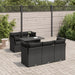 Set mobilier de grădină cu perne, 6 piese, negru, poliratan - WALTI WALTI