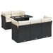Set mobilier de grădină cu perne, 6 piese, negru, poliratan - WALTI WALTI