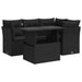 Set mobilier de grădină cu perne, 5 piese, negru, poliratan - WALTI WALTI