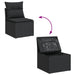Set mobilier de grădină cu perne, 6 piese, negru, poliratan - WALTI WALTI