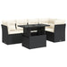 Set mobilier de grădină cu perne, 6 piese, negru, poliratan - WALTI WALTI