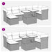 Set mobilier de grădină cu perne, 8 piese, negru, poliratan - WALTI WALTI
