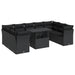 Set canapele de grădină cu perne, 10 piese, negru, poliratan - WALTI WALTI