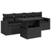 Set mobilier de grădină cu perne, 5 piese, negru, poliratan - WALTI WALTI