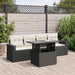 Set mobilier de grădină cu perne, 5 piese, negru, poliratan - WALTI WALTI