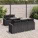 Set mobilier de grădină cu perne, 6 piese, negru, poliratan - WALTI WALTI