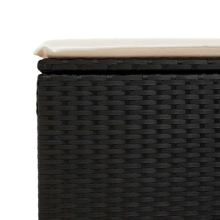 Set mobilier de grădină cu perne, 6 piese, negru, poliratan - WALTI WALTI