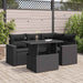 Set mobilier de grădină cu perne, 5 piese, negru, poliratan - WALTI WALTI