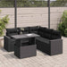Set mobilier de grădină cu perne, 6 piese, negru, poliratan - WALTI WALTI