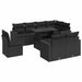 Set mobilier de grădină cu perne, 9 piese, negru, poliratan - WALTI WALTI