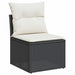 Set mobilier de grădină cu perne, 6 piese, negru, poliratan - WALTI WALTI