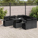Set mobilier de grădină cu perne, 9 piese, negru, poliratan - WALTI WALTI