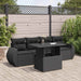 Set mobilier de grădină cu perne, 5 piese, negru, poliratan - WALTI WALTI
