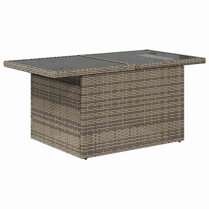 Set canapea de grădină cu perne, 5 piese, poliratan/lemn acacia WALTI