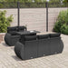 Set mobilier de grădină cu perne, 6 piese, negru, poliratan - WALTI WALTI