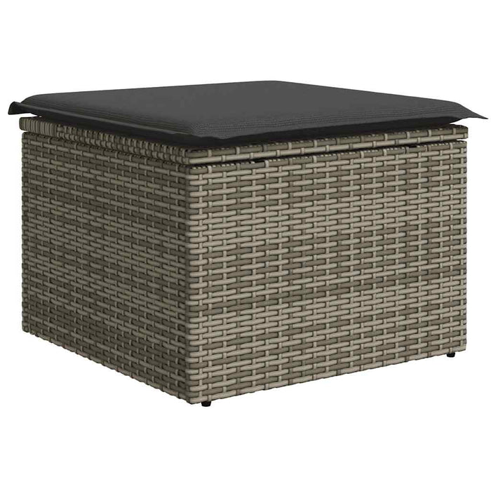 Set mobilier grădină cu perne, 6 piese, gri, poliratan - WALTI WALTI