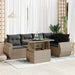 Set mobilier grădină cu perne, 6 piese, gri, poliratan - WALTI WALTI