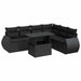 Set canapele de grădină cu perne, 7 piese, negru, poliratan - WALTI WALTI