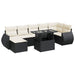 Set mobilier de grădină cu perne, 8 piese, negru, poliratan - WALTI WALTI