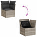 Set mobilier de grădină cu perne, 8 piese gri deschis poliratan - WALTI WALTI