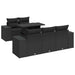 Set mobilier de grădină cu perne, 6 piese, negru, poliratan - WALTI WALTI