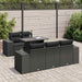 Set mobilier de grădină cu perne, 6 piese, negru, poliratan - WALTI WALTI