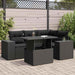 Set mobilier de grădină cu perne, 5 piese, negru, poliratan - WALTI WALTI