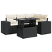 Set mobilier de grădină cu perne, 5 piese, negru, poliratan - WALTI WALTI