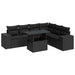 Set canapele de grădină cu perne, 7 piese, negru, poliratan - WALTI WALTI