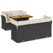 Set mobilier de grădină cu perne, 6 piese, negru, poliratan - WALTI WALTI