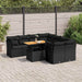 Set mobilier de grădină cu perne, 9 piese, negru, poliratan - WALTI WALTI