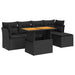 Set mobilier de grădină cu perne, 6 piese, negru, poliratan - WALTI WALTI
