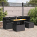 Set mobilier de grădină cu perne, 6 piese, negru, poliratan - WALTI WALTI
