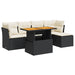 Set mobilier de grădină cu perne, 6 piese, negru, poliratan - WALTI WALTI