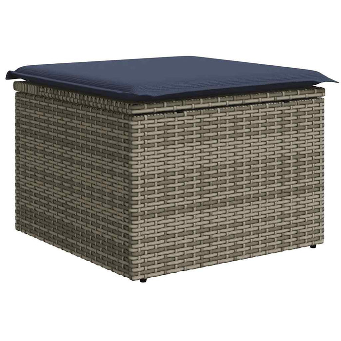 Set mobilier grădină cu perne, 6 piese, gri, poliratan - WALTI WALTI