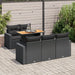 Set mobilier de grădină cu perne, 6 piese, negru, poliratan - WALTI WALTI