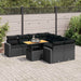 Set mobilier de grădină cu perne, 9 piese, negru, poliratan - WALTI WALTI