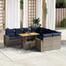 Set canapele de grădină, 9 piese, cu perne, gri, poliratan - WALTI WALTI