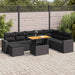 Set mobilier de grădină cu perne, 9 piese, negru, poliratan - WALTI WALTI