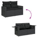 Set mobilier de grădină cu perne, 6 piese, negru, poliratan - WALTI WALTI