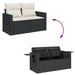 Set mobilier de grădină cu perne, 6 piese, negru, poliratan - WALTI WALTI