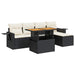 Set mobilier de grădină cu perne, 6 piese, negru, poliratan - WALTI WALTI
