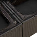 Set mobilier de grădină cu perne, 5 piese, negru, poliratan - WALTI WALTI