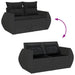 Set mobilier de grădină cu perne, 6 piese, negru, poliratan - WALTI WALTI