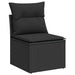 Set mobilier de grădină cu perne, 8 piese, negru, poliratan - WALTI WALTI