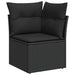 Set mobilier de grădină cu perne, 8 piese, negru, poliratan - WALTI WALTI