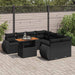 Set mobilier de grădină cu perne, 9 piese, negru, poliratan - WALTI WALTI