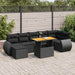 Set mobilier de grădină cu perne, 8 piese, negru, poliratan - WALTI WALTI